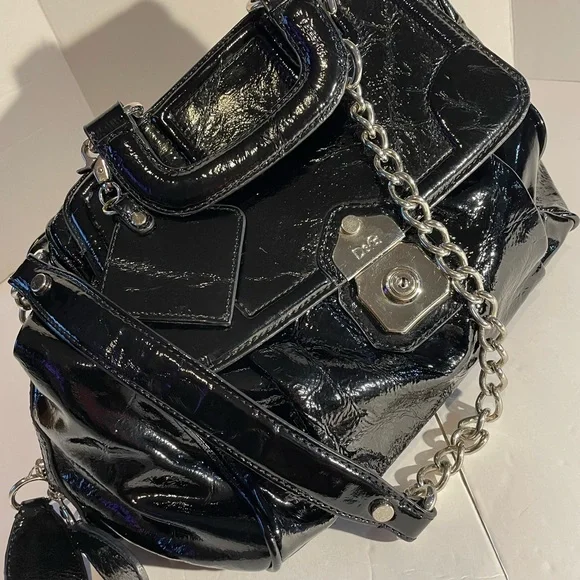 Dolce & Gabbana Glossy Black Chain Shoulder Bag - Picture 7 of 16